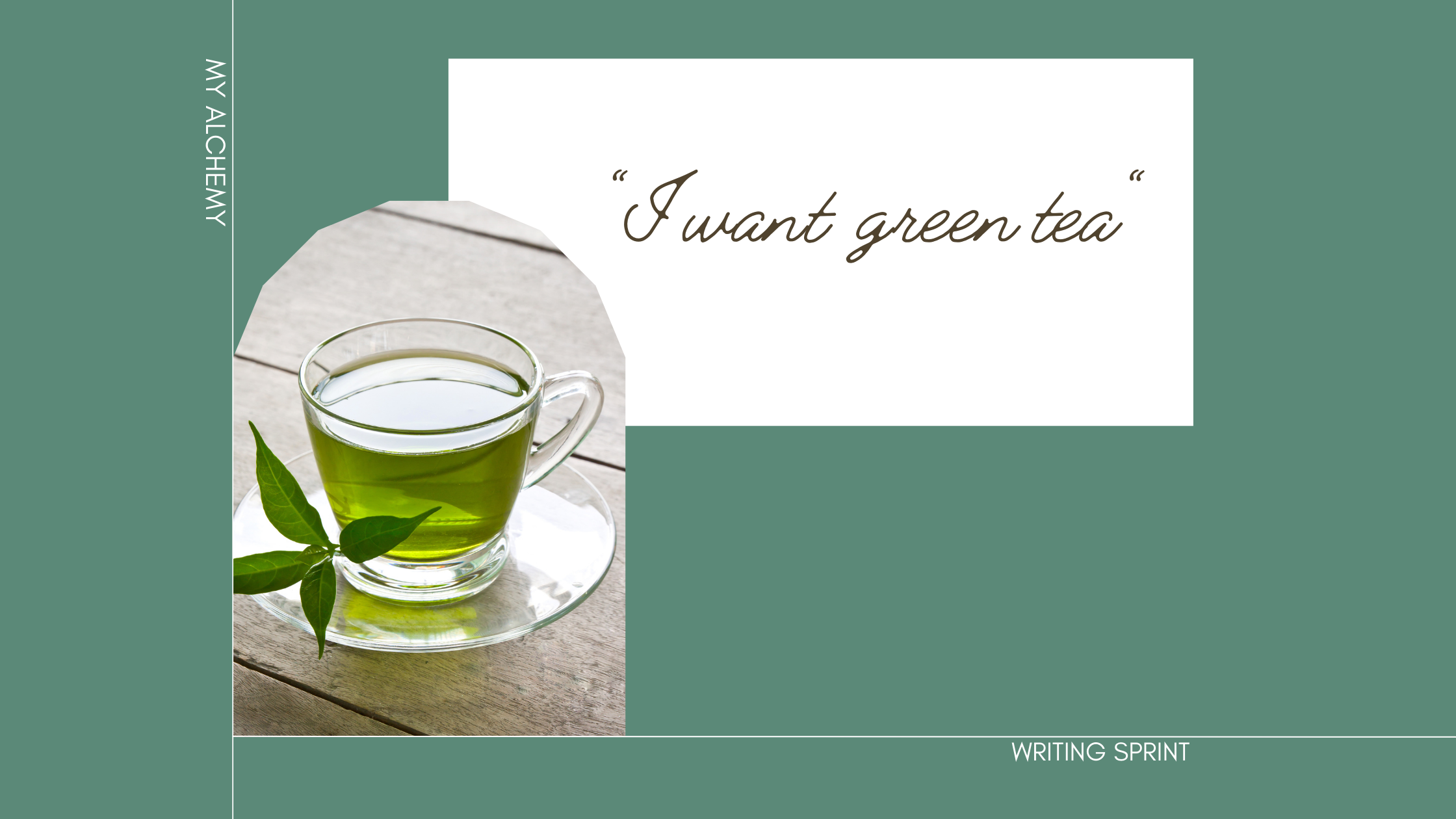 Pic of green tea in a cup